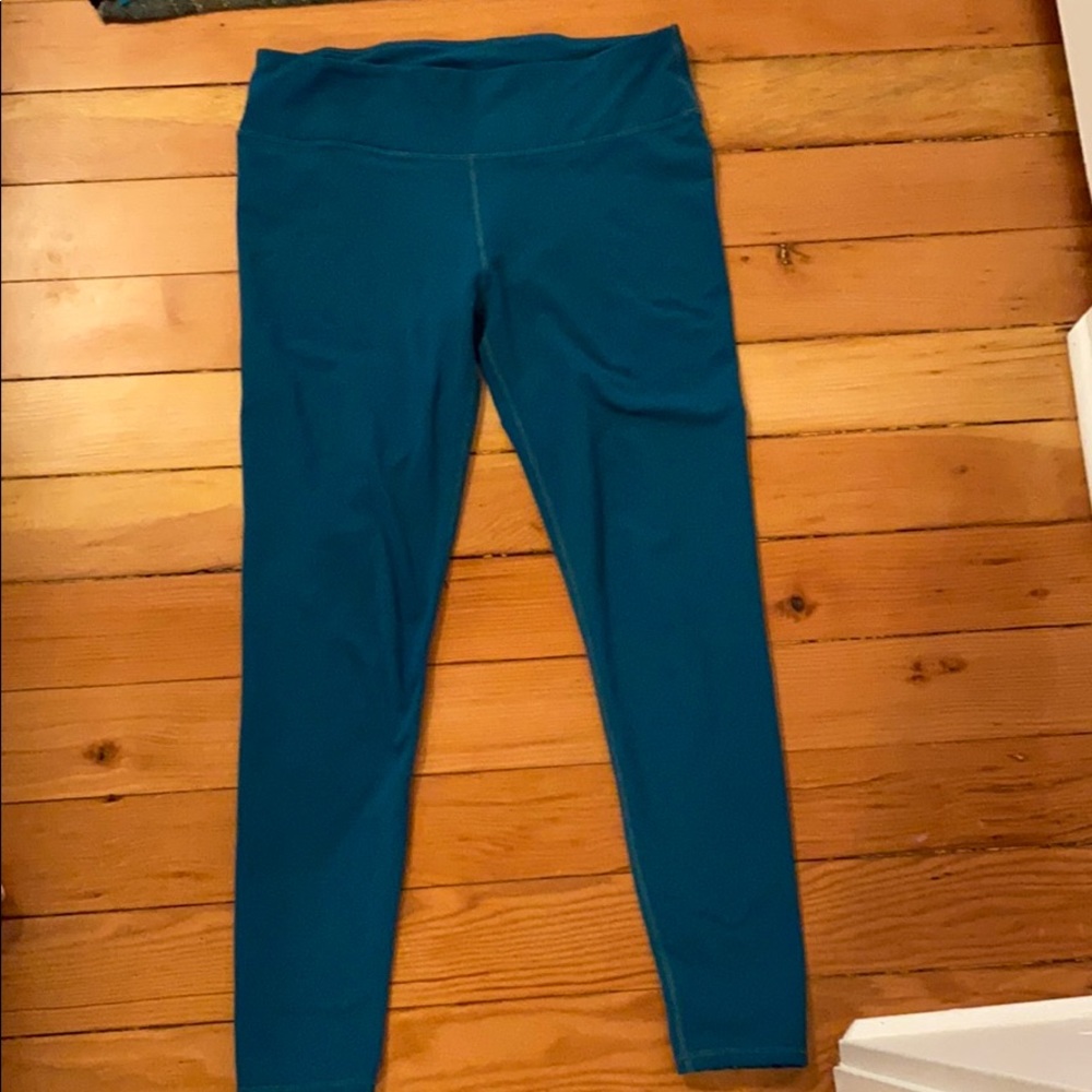 Fabletics Teal Cold Weather Leggings